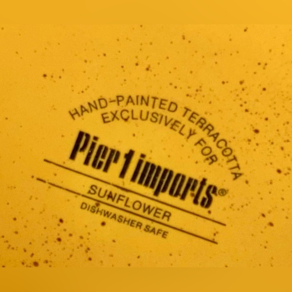 Pier 1 Sunflower Pitcher 72 oz Hand Painted. by DiamondToothNell - Picture 4 of 6